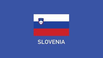 Slovenia Flag Teams European Nations 2024 Abstract Countries European Germany Football Symbol Logo Design Illustration vector