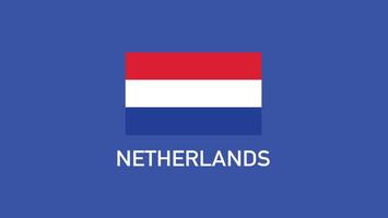 Netherlands Flag Teams European Nations 2024 Abstract Countries European Germany Football Symbol Logo Design Illustration vector