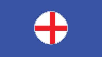 Inglaterra bandera emblema europeo naciones 2024 equipos países europeo Alemania fútbol americano símbolo logo diseño ilustración vector
