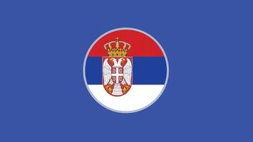 serbia bandera emblema europeo naciones 2024 equipos países europeo Alemania fútbol americano símbolo logo diseño ilustración vector