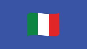 Italy Flag Ribbon European Nations 2024 Teams Countries European Germany Football Symbol Logo Design Illustration vector
