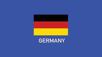 Alemania bandera equipos europeo naciones 2024 resumen países europeo Alemania fútbol americano símbolo logo diseño ilustración vector