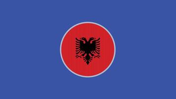Albania bandera emblema europeo naciones 2024 equipos países europeo Alemania fútbol americano símbolo logo diseño ilustración vector
