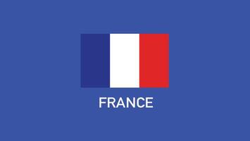 Francia bandera equipos europeo naciones 2024 resumen países europeo Alemania fútbol americano símbolo logo diseño ilustración vector