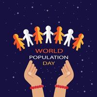 World population day typography vector