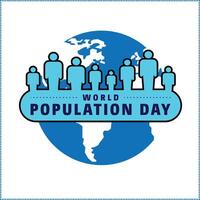 Organic flat world population day awareness vector