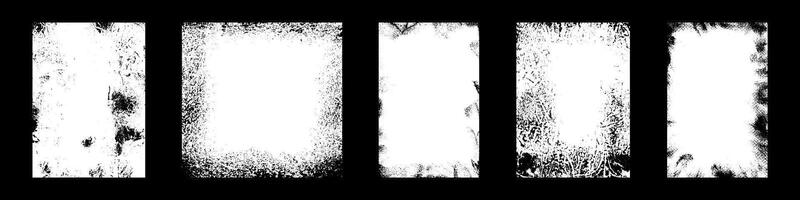 Clásico angustia cubrir con arañazos y grunge textura en negro y blanco. plano ilustración aislado vector