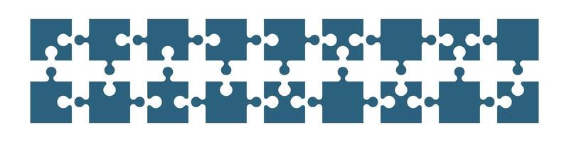 Jigsaw puzzle template pieces, pattern for game backgrounds. Flat illustration isolated on white background. vector