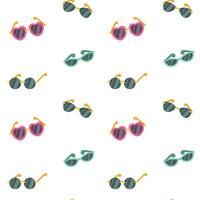 Sunglasses seamless pattern on white background. vector