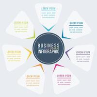 7 Steps Infographic business design 7 objects, elements or options infographic template for business vector
