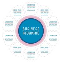 Infographic circle design 10 steps, objects, options or elements business information template vector