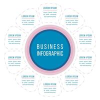 Infographic circle design 10 steps, objects, options or elements business information template vector