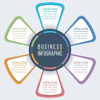 infografía diseño 6 6 pasos, objetos, elementos o opciones negocio información vistoso modelo para negocio infografía vector