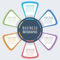 Infographic design 6 Steps, objects, elements or options business information colorful template for business infographic vector