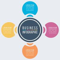 Circle Infographic design 4 Steps, objects, elements or options business information colorful template for business infographic vector