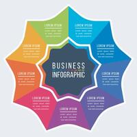 Infographic design 9 Steps, objects, elements or options information business colorful infographic template vector