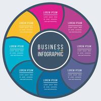 Infographic circle design 8 Steps, objects, elements or options business infographic colorful template for business information vector