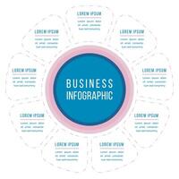 Infographic circle design 9 steps, objects, options or elements business information template vector