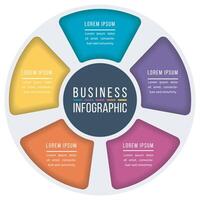 infografía circulo diseño 5 5 pasos, objetos, elementos o opciones negocio información modelo para negocio infografía diseño vector