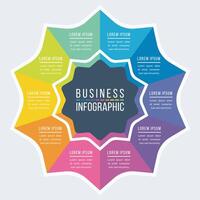 Infographic design 10 Steps, objects, elements or options information business colorful infographic template vector