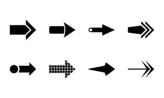 A set of right arrow icon vector