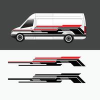 van car wrap decal design vector