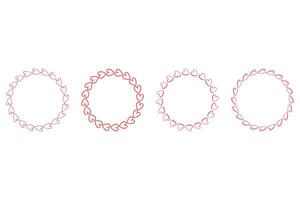 Decorative love frame set design vector