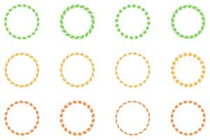 Decorative botanical frame set design vector