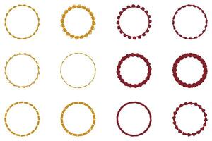 Decorative ornament frame set design vector