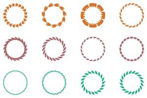 Decorative botanical frame set design vector