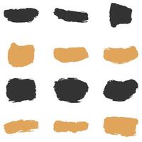 Brush stroke set. Decorative abstract vector