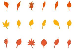 Leaf set icon. Nature vector
