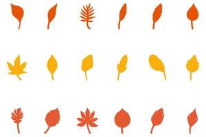 Leaf set icon. Nature vector