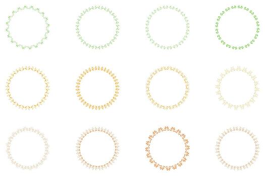 Decorative botanical frame set design vector