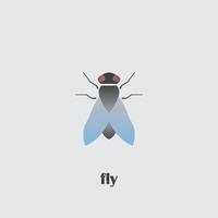 diseño de logotipo de mosca vector