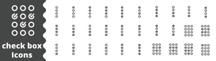 flecha icono cheque caja conjunto , diagrama, objetivo, círculo, elemento, vector