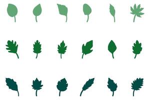 Leaf set icon. Nature vector