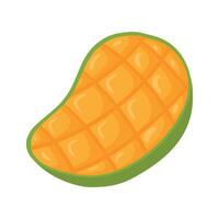 Sliced Mango Fruit Cartoon Element Illustration vector