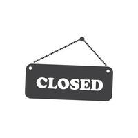 Open and close sign and symbol vector
