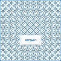unique triangle pattern with multiple curly blue ornaments vector