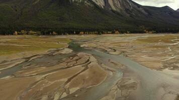 Aerial view of Medicine Lake in the dry season. video