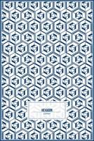 modern blue hexagon pattern for modern book cover vector