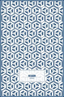 modern blue hexagon pattern for modern book cover