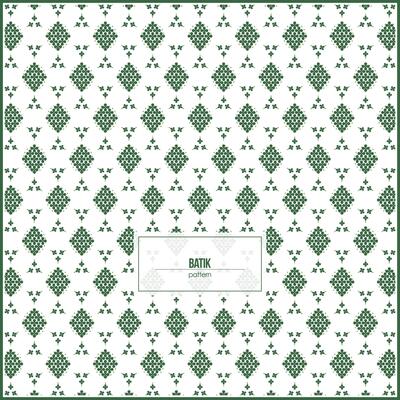 a vintage batik pattern with multiple simple flowers