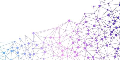 abstract colorful network background with connected dots vector