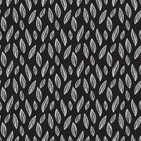 seamless pattern of graphical leaves shapes vector