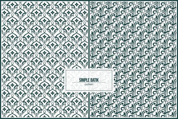 two packages simple batik pattern with cute batik inside rhombus