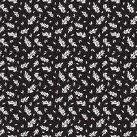 Abstract hand drawn leaves seamless pattern vector