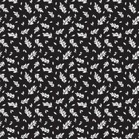 Abstract hand drawn leaves seamless pattern vector