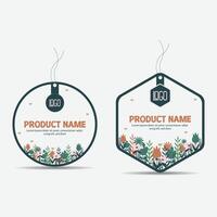 Product label template vector